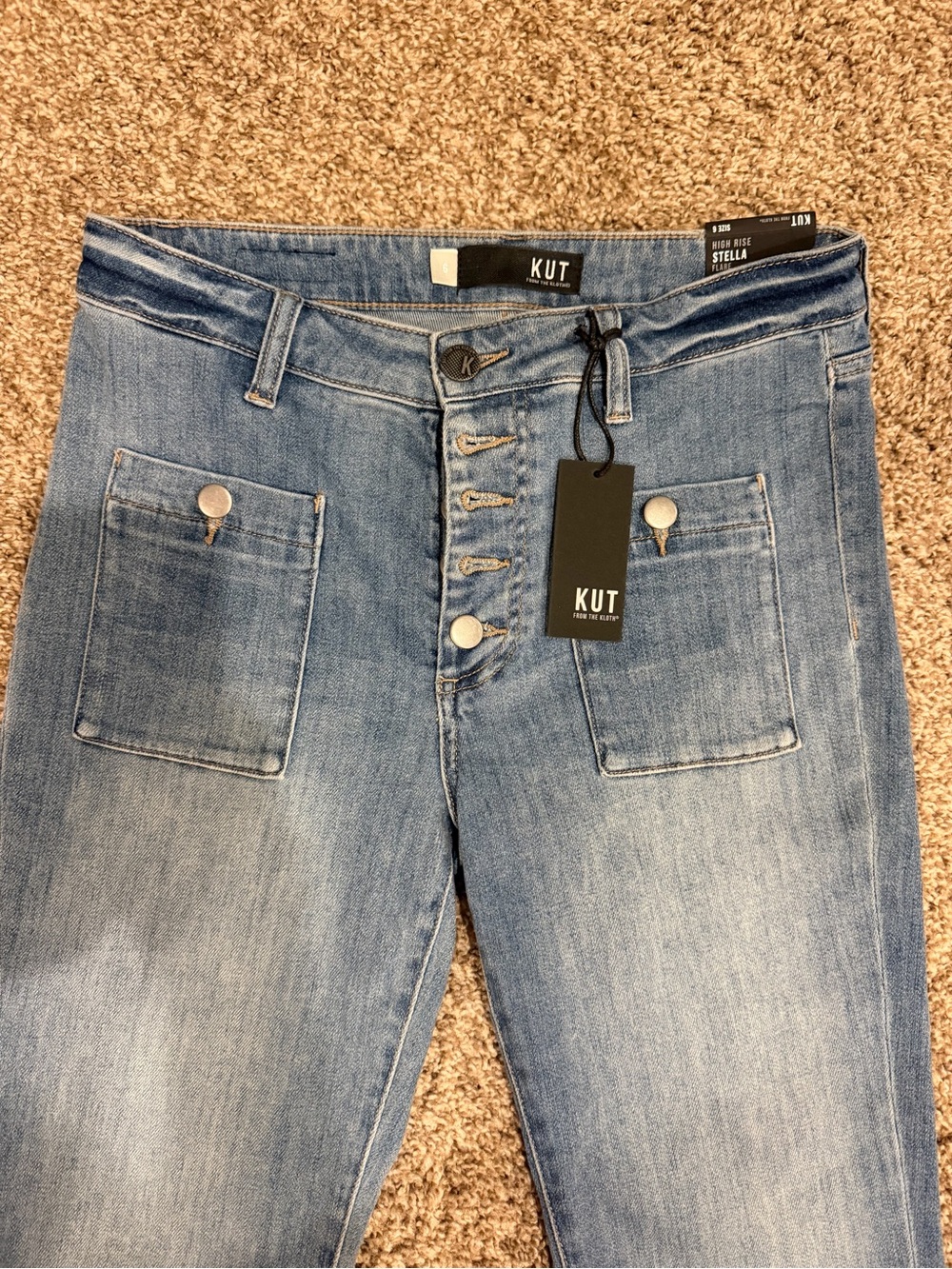 Kut from the Kloth Medium Wash Blue Flare Jeans - Picture 4 of 6